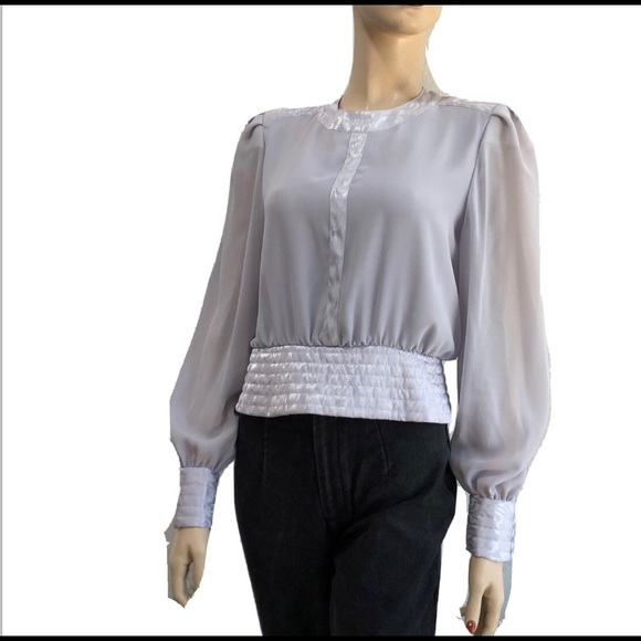 richard warren high neck long sleeve blouse - Picture 3 of 16